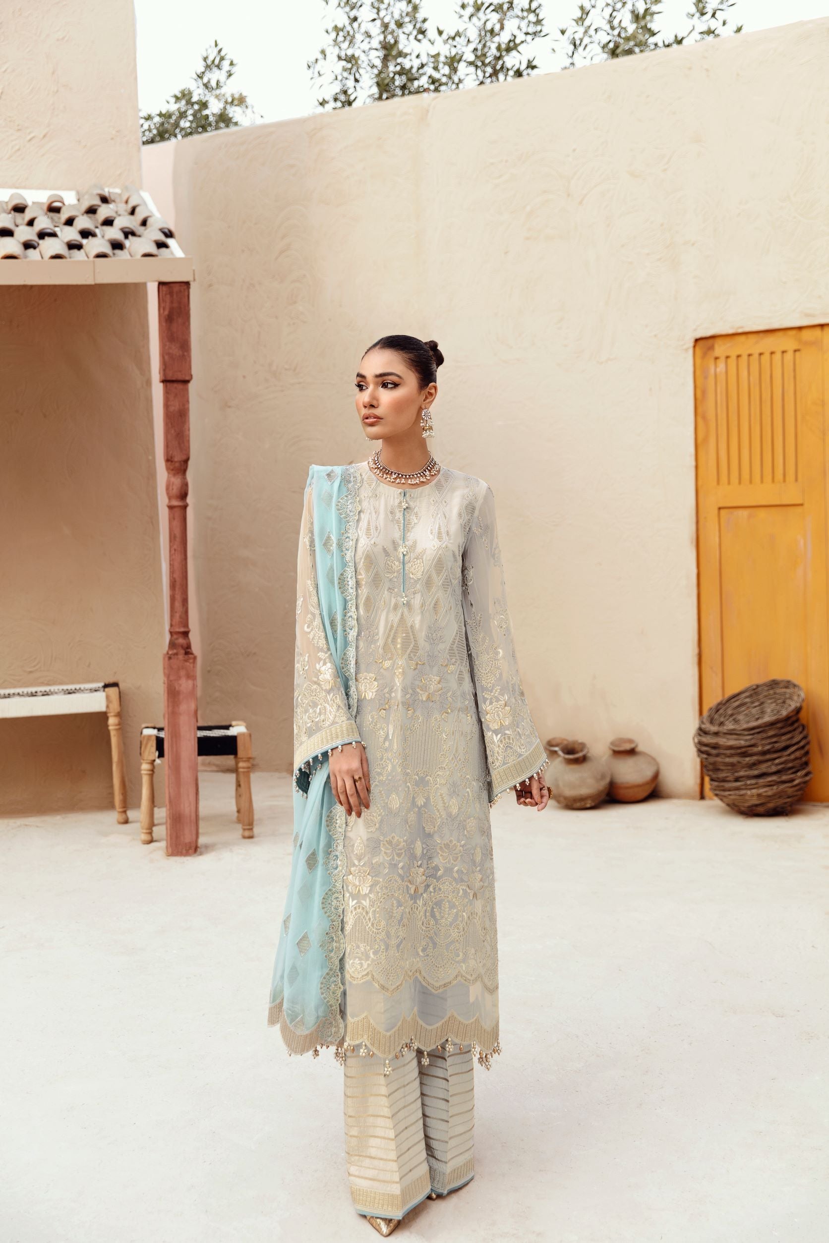 Flossie Unstitched 3 Piece Executive Chiffon Collection’2022-FE-403