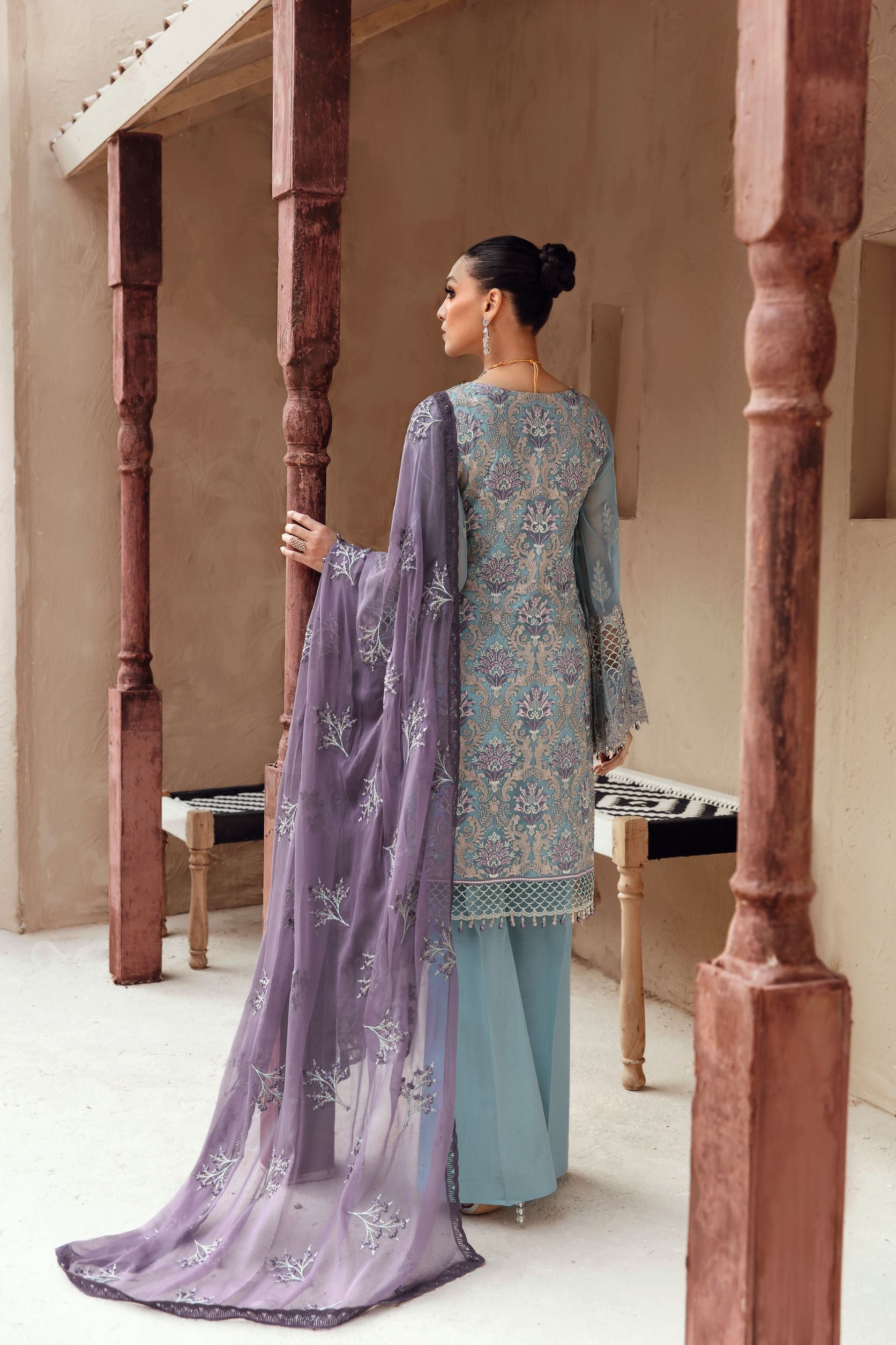 Flossie Unstitched 3 Piece Executive Chiffon Collection’2022-FE-407