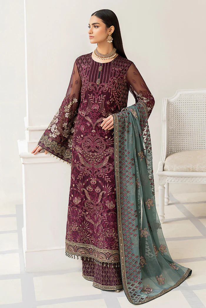 Flossie Executive Unstitched 3 Piece Chiffon Vol-06 Collection'2023-FE-608