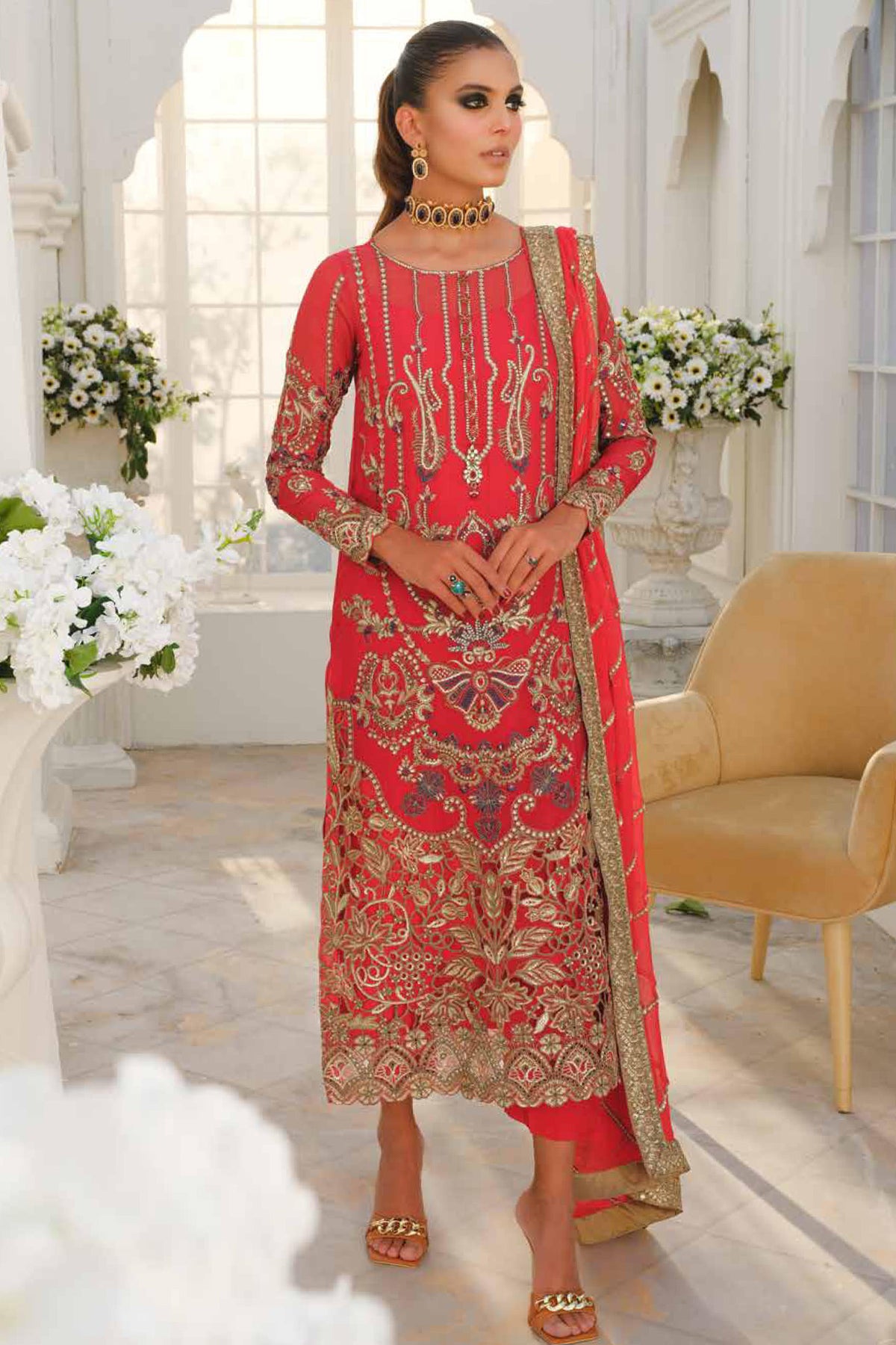 The Royal Mansion by Freesia Unstitched 3 Piece Luxury Formal Collection'2022-FFD-0077