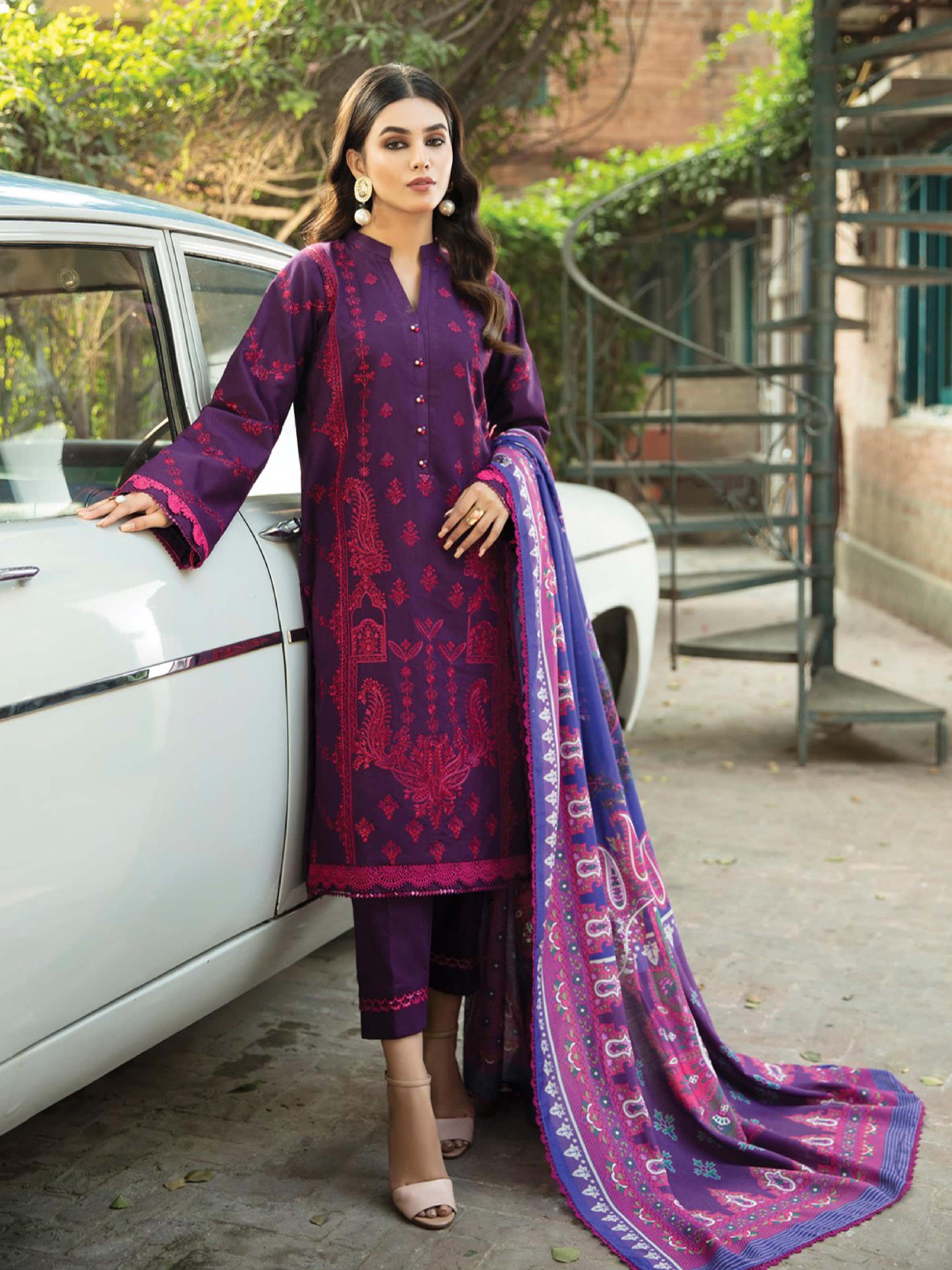 Dastaan by Florent Unstitched 3 Piece Premium Silk Karandi Collection'2021-FL-06-A