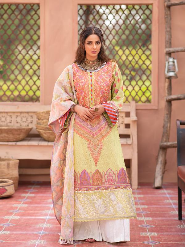 Maryam Hussain Unstitched Luxury Festive Lawn Collection'2021-D-02-Meena