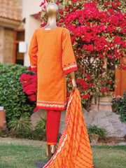 Bin Saeed 3 Piece Stitched Printed Lawn Collection’2021-FR-502-Orange