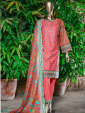 Bin Saeed Stitched 3 Piece Embroidered Lawn Collection’2021-FR-506-Peach