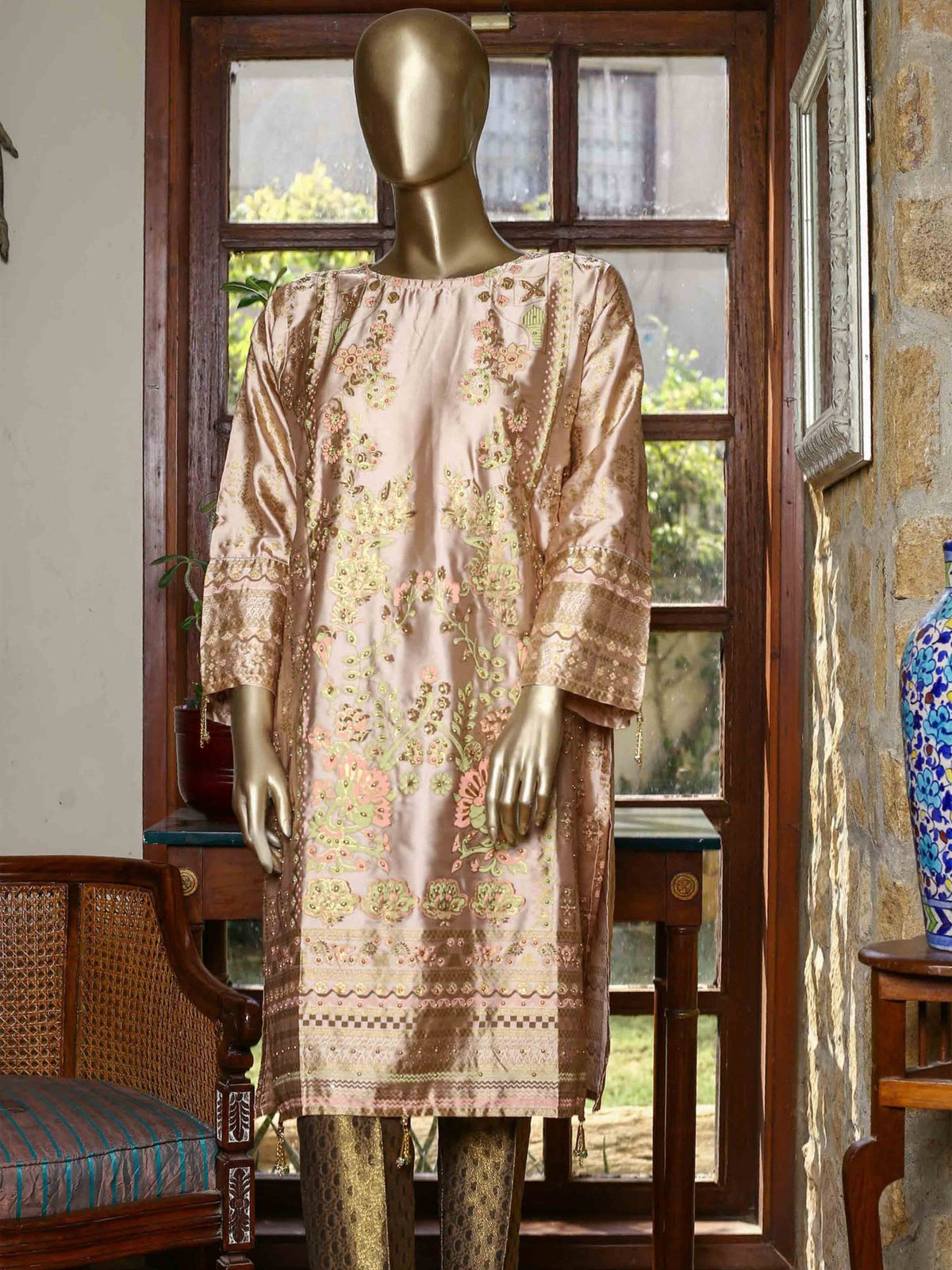 Bin Saeed Printed Tunic Silk Stitched Kurti Vol-18 Collection’2021-FSB-0015-Skin