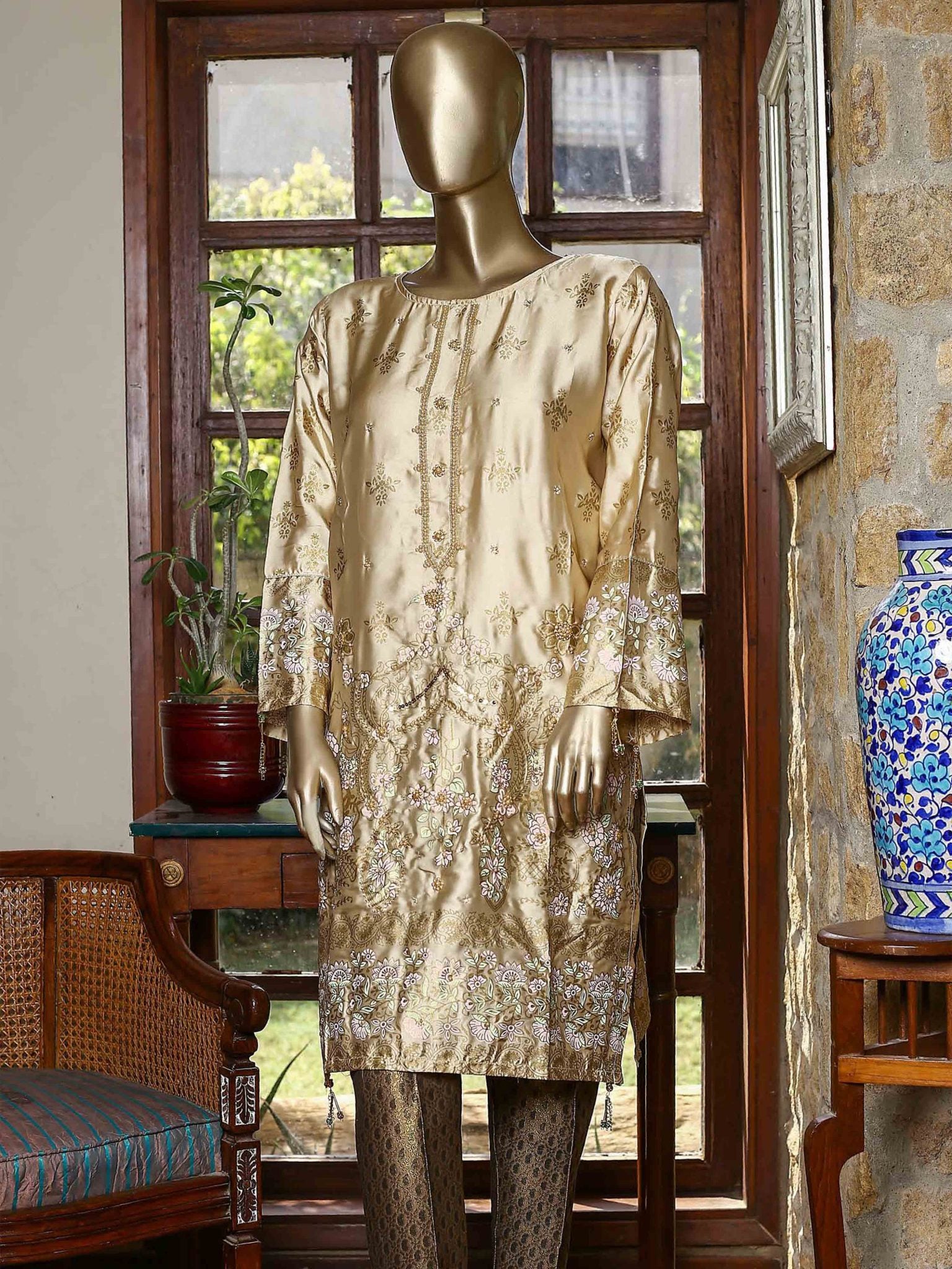 Bin Saeed Printed Tunic Silk Stitched Kurti Vol-18 Collection’2021-FSB-0019-Skin