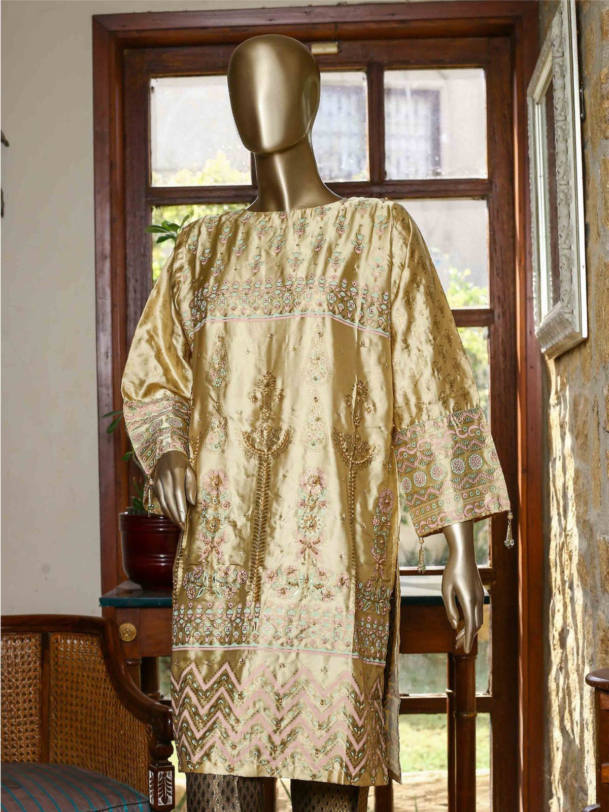 Bin Saeed Printed Tunic Silk Stitched Kurti Vol-18 Collection’2021-FSB-0020-Fawn