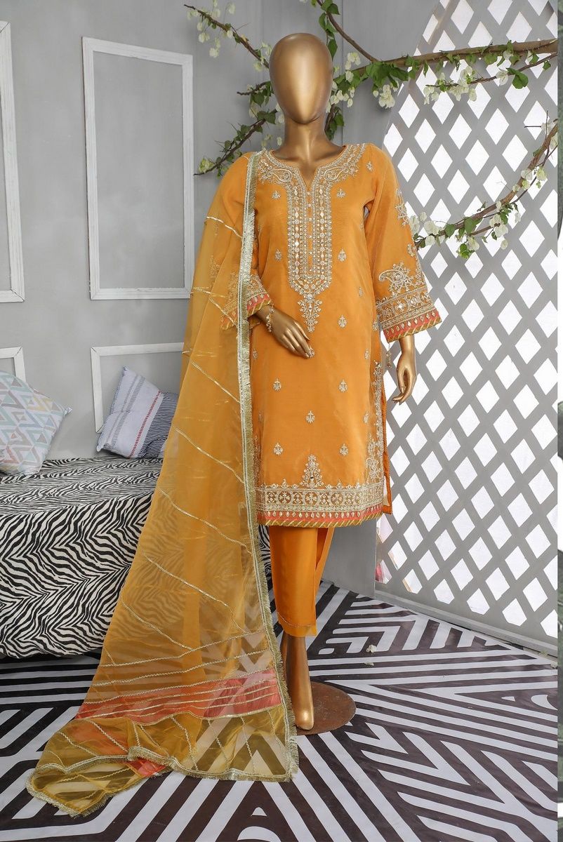 Sada Bahar Stitched 2 Piece Luxury Formal Collection'2021-GL Pro-Golden
