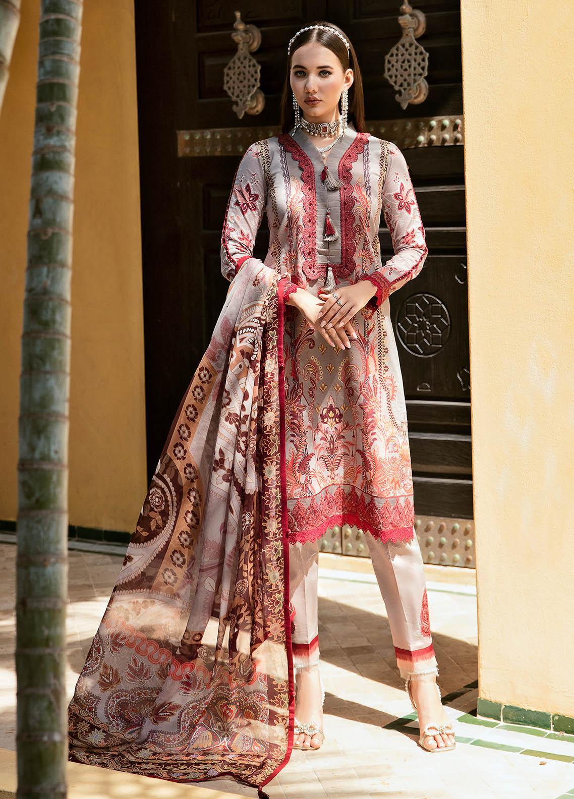Gulaal Unstitched 3 Piece Embroidered Lawn Vol-01 Collection'2023-10-Zaavail