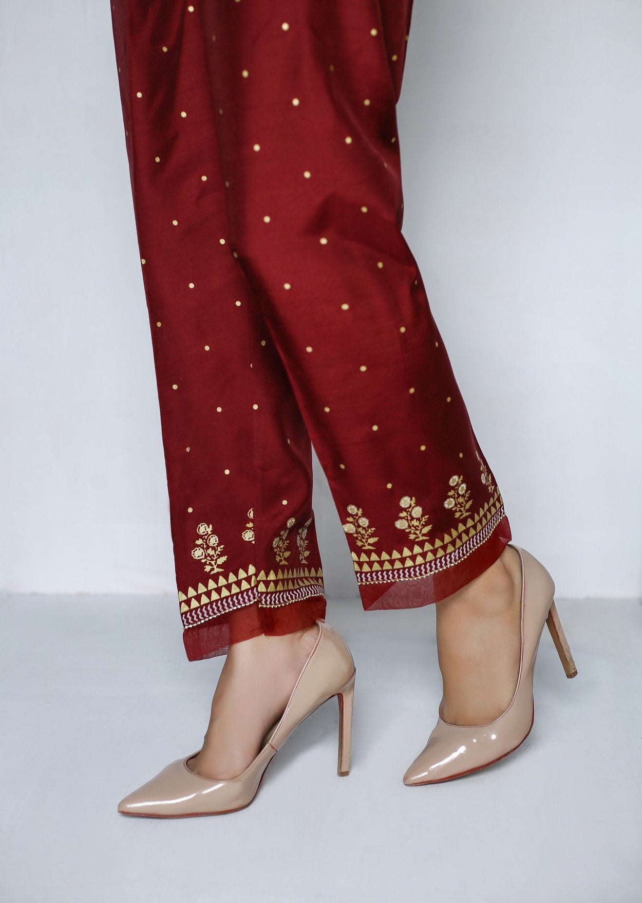 Razmin by Sada Bahar Stitched Trouser Vol-12 Collection'2021-GP-01-Maroon