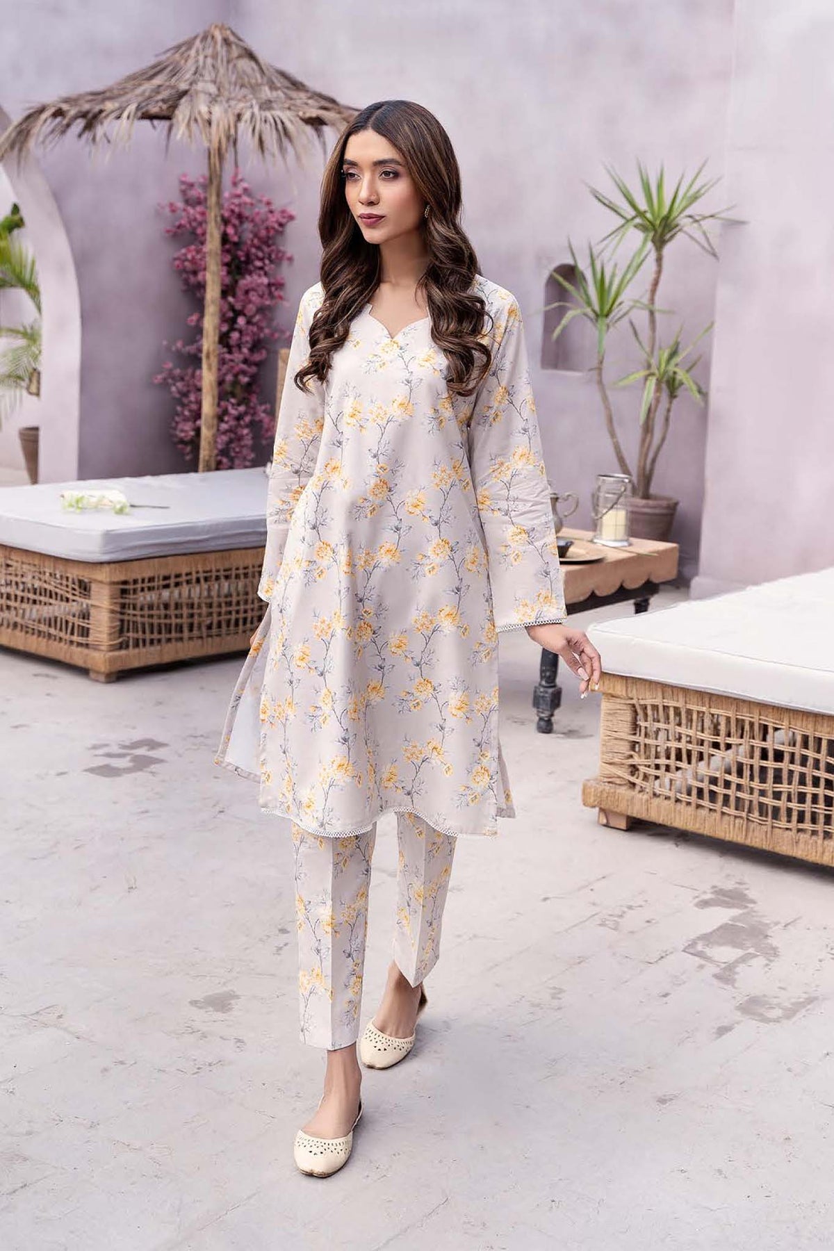 Hey Day by Esra Stitched 2 Piece Summer Printed Lawn Collection'2023-HD-02-Skin
