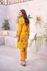 Hey Day by Esra Stitched 2 Piece Summer Printed Lawn Collection'2023-HD-06-Yellow
