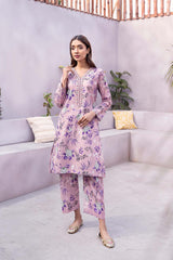 Hey Day by Esra Stitched 2 Piece Summer Printed Lawn Collection'2023-HD-09-Pink