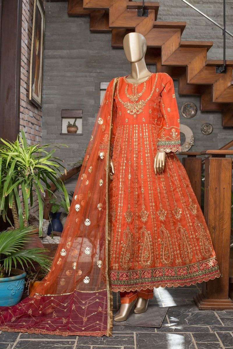 Sada Bahar Stitched 2 Piece Luxury Formal Collection’2022-HP-09-Rust