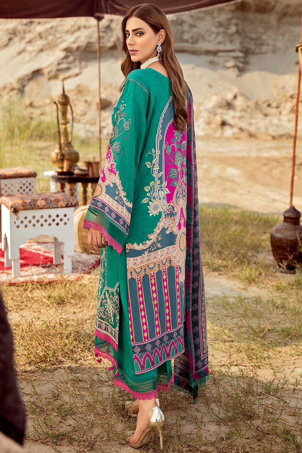 Mashaal by Ramsha Unstitched 3 Piece Linen Vol-01 Collection'2021-I-102
