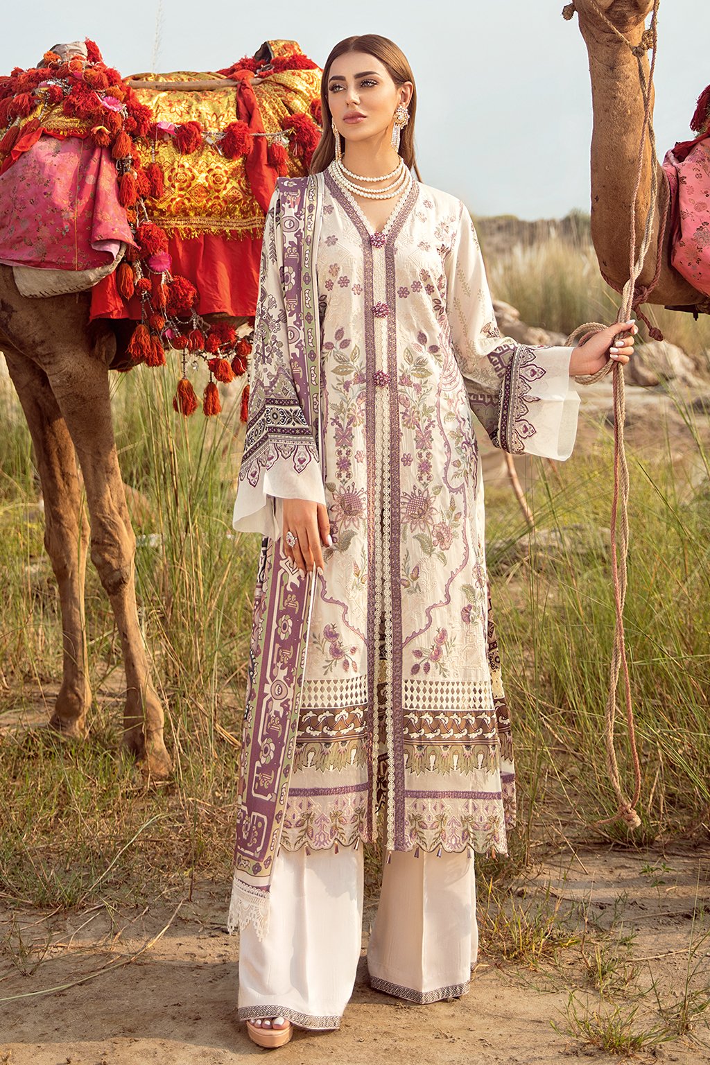 Mashaal by Ramsha Unstitched 3 Piece Linen Vol-01 Collection'2021-I-103