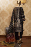 Fusion by Sada Bahar Stitched 3 Piece Lawn Collection'2022-JC-01-Black