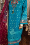Fusion by Sada Bahar Stitched 3 Piece Lawn Collection'2022-JC-01-Sea Green