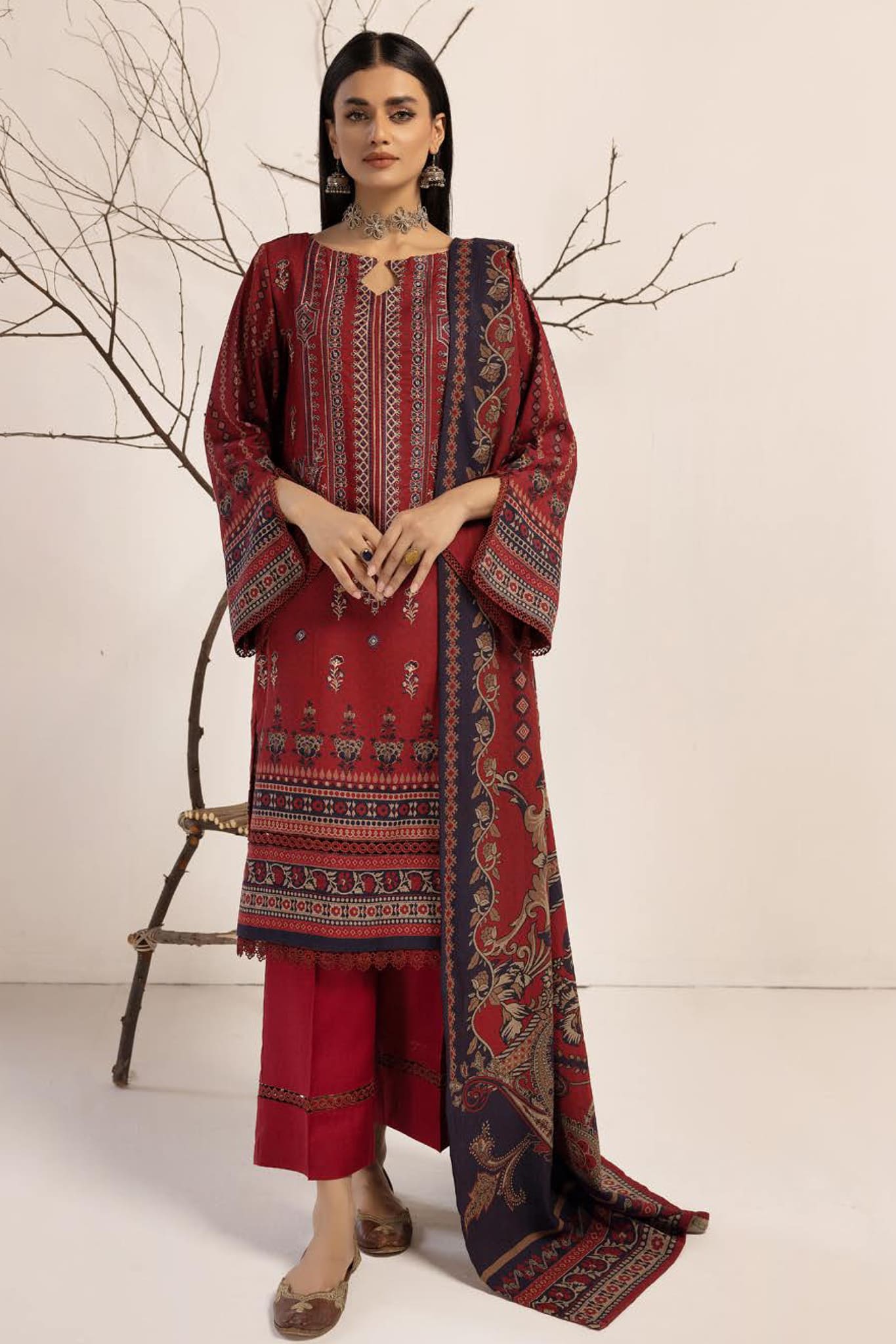 Andaaz by Johra Unstitched 3 Piece Embroidered Digital Printed Collection'2022-JH-319
