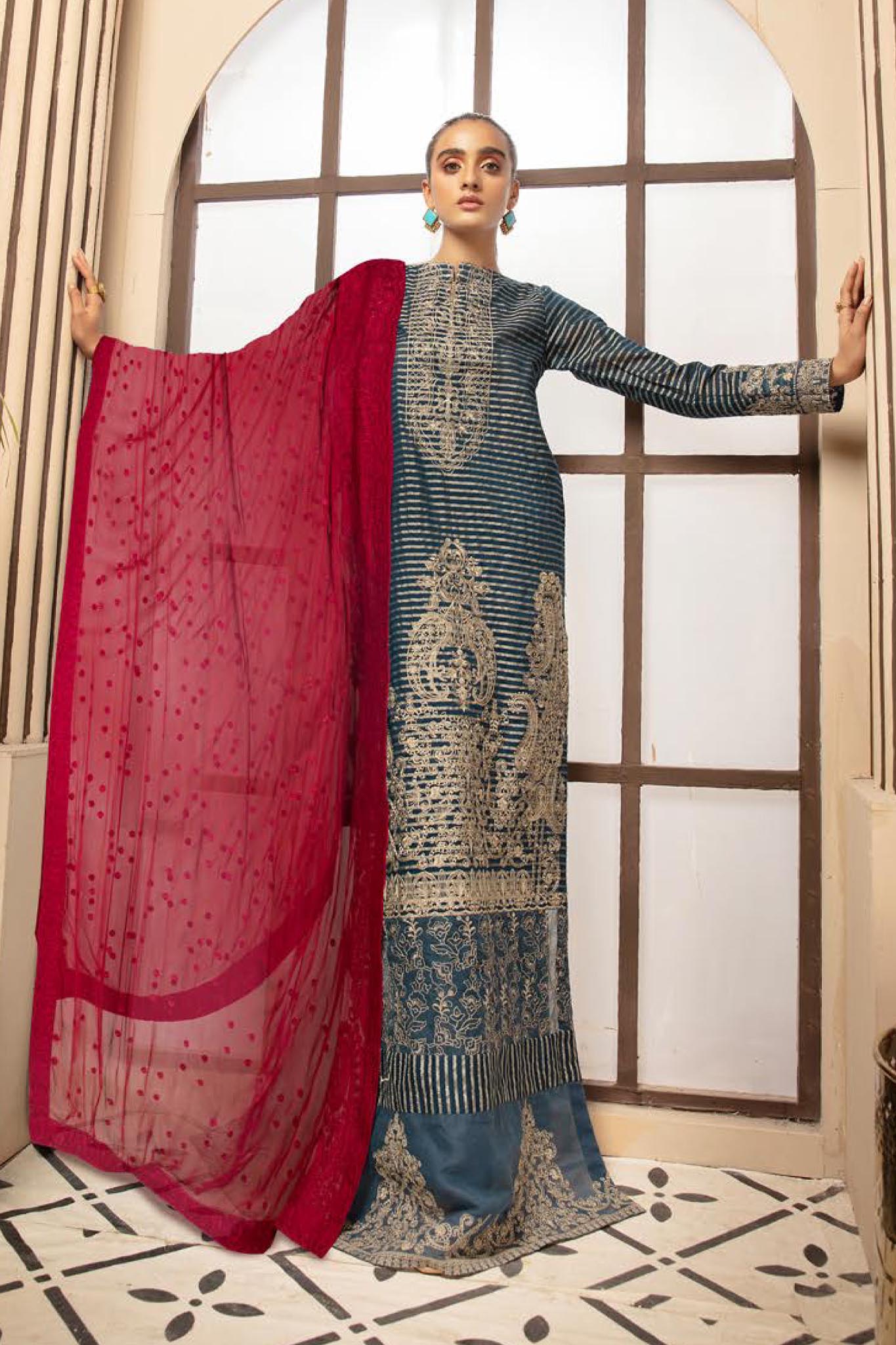 Inaaya by Johra Unstitched 3 Piece Banarsi Lawn Collection'2022-JH-33
