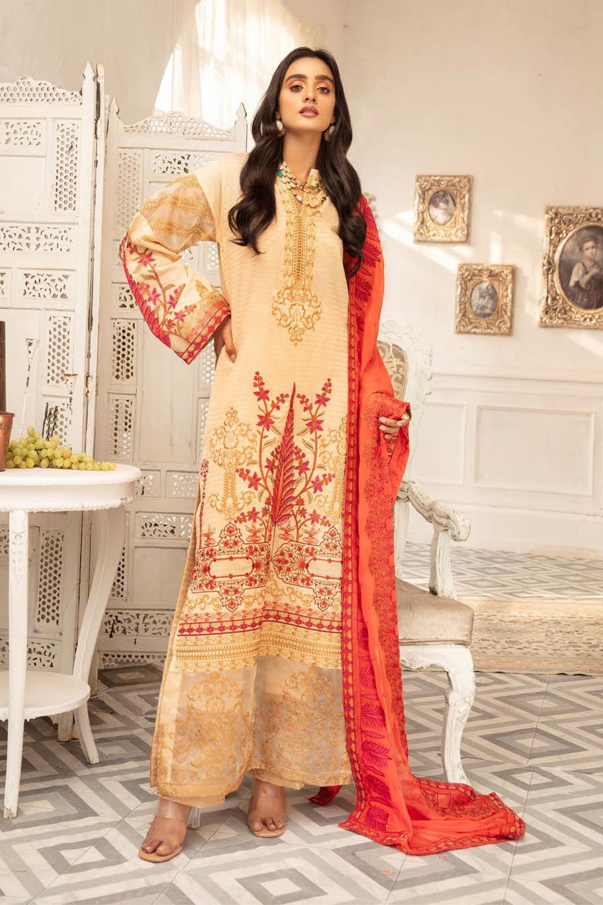 Inaaya by Johra Unstitched 3 Piece Banarsi Lawn Collection'2022-JH-35