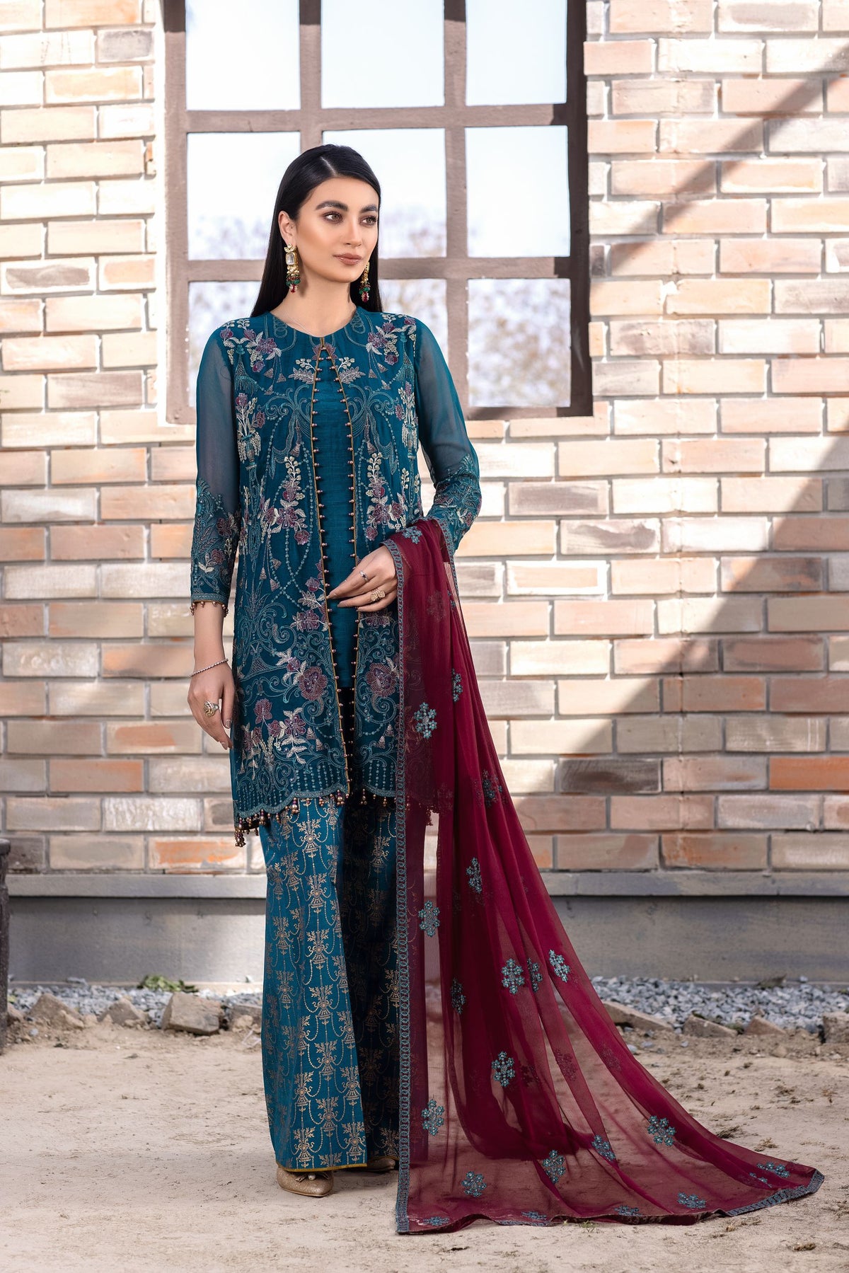 Kuch Khas by Flossie Unstitched 3 Piece Chiffon Vol-11 Collection'2022-K-1102