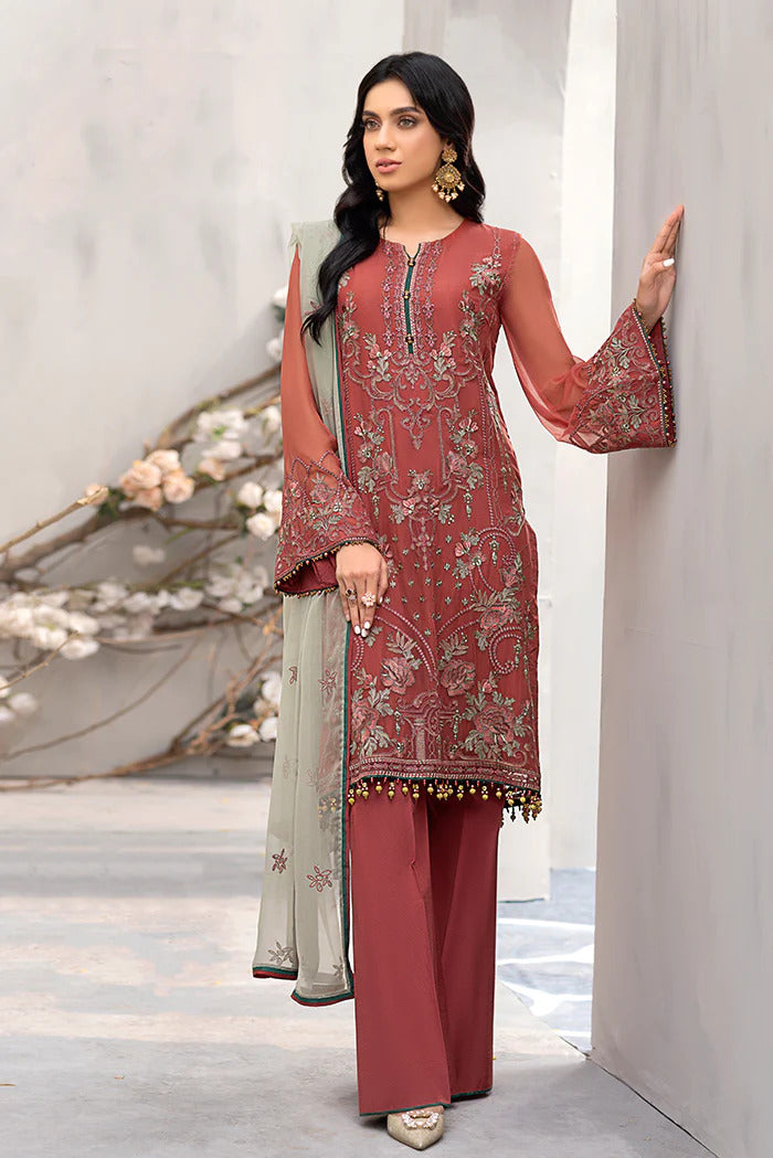 Kuch Khas by Flossie Unstitched 3 Piece Chiffon Vol-12 Collection'2022-K-1206