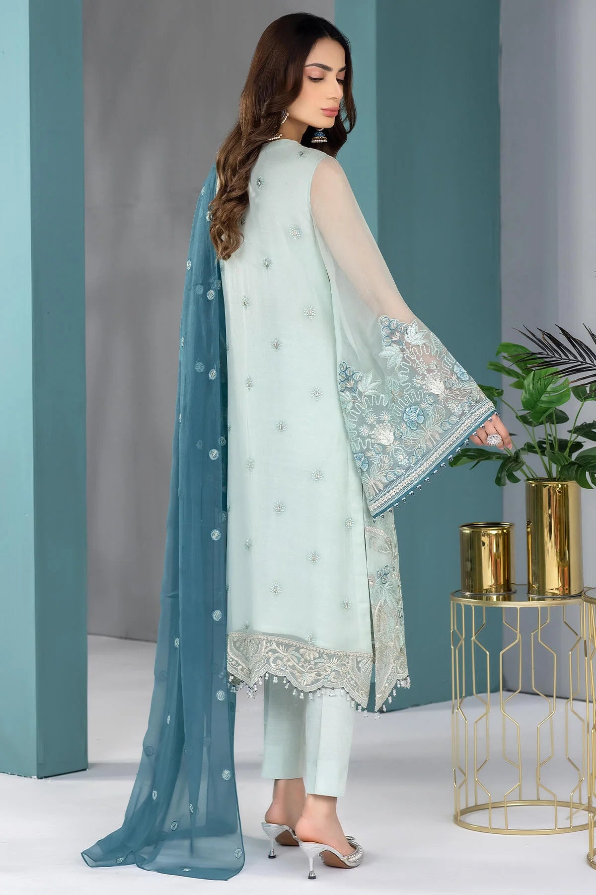 Kuch Khas by Flossie Unstitched 3 Piece Chiffon Vol-13 Collection'2023-K-1309