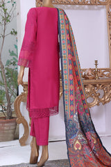 Sada Bahar Stitched 3 Piece Karandi Chikankari Shawl Collection'2022-KCK-02-Margenta