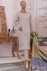 Sada Bahar Stitched 3 Piece Karandi Chikankari Shawl Collection'2022-KCK-03-Skin