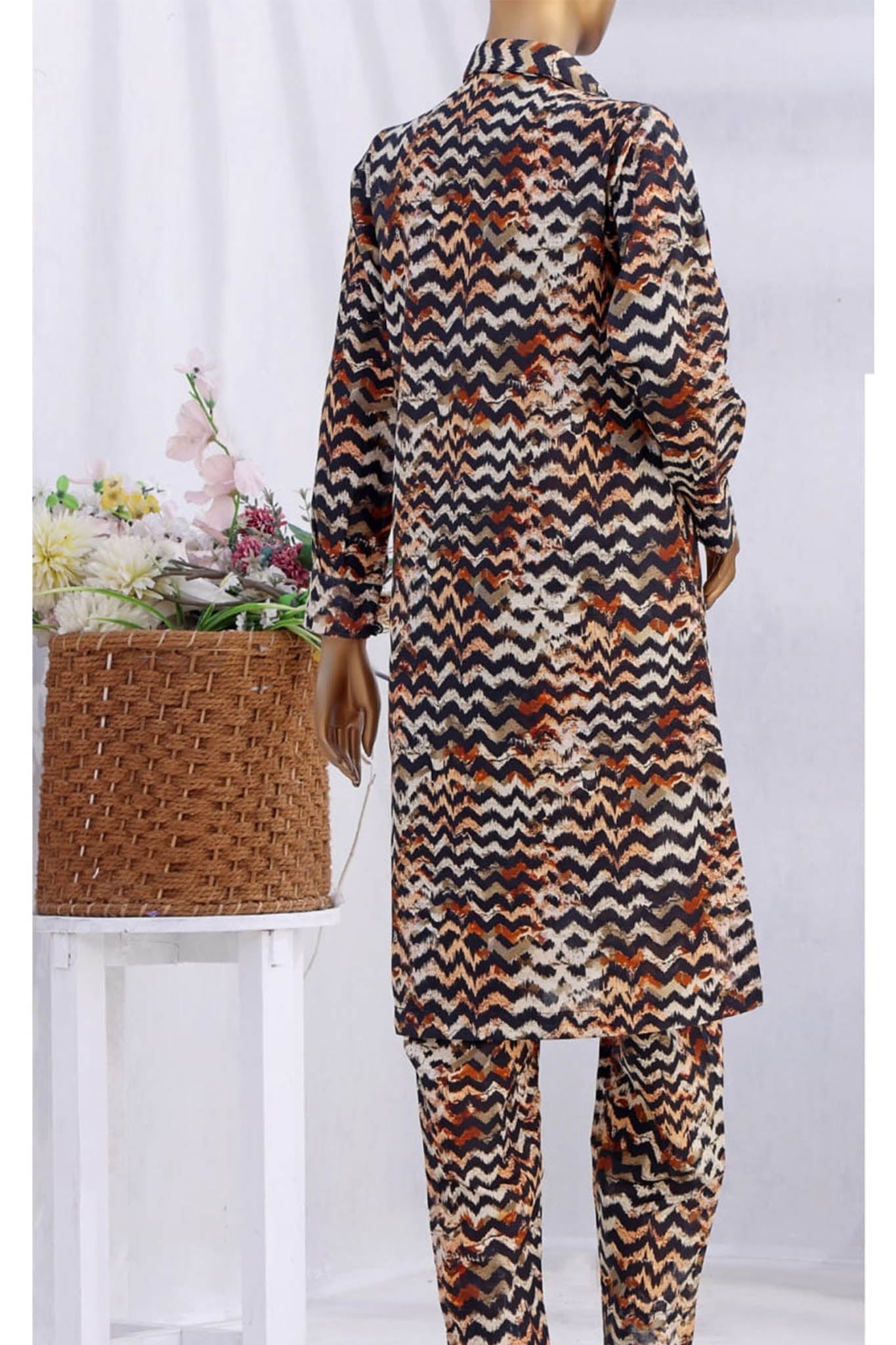 Sada Bahar Stitched 2 Piece Animal Print Khaddar Runway Collection'2022-KD-7983-Tiger