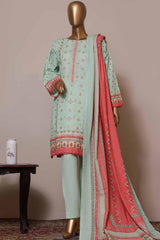 Bin Saeed Stitched 3 Piece Embroidered Khaddar Collection'2022-KF-16-Pista