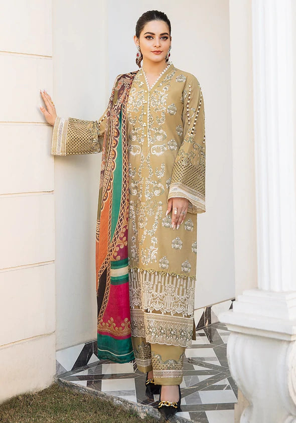 Kahf Premium Unstitched 3 Piece Luxury Lawn Collection'2022-KLL-04-B