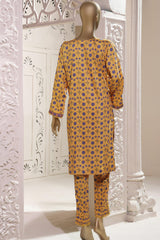 Bin Saeed Stitched 2 Piece Printed Linen Collection'2022-LIN-5888-Yellow