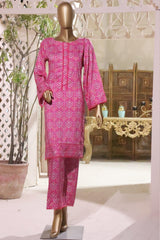 Bin Saeed Stitched 2 Piece Printed Linen Collection'2022-LIN-5876-Pink