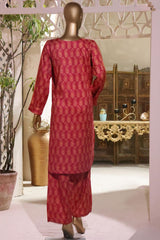 Bin Saeed Stitched 2 Piece Printed Linen Collection'2022-LIN-5875-Red