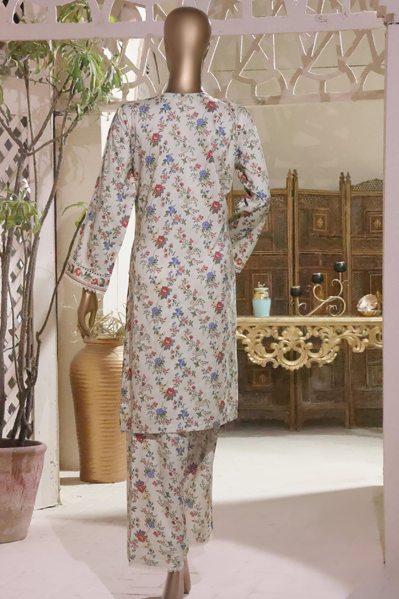 Bin Saeed Stitched 2 Piece Printed Linen Collection'2022-LIN-5882-Skin
