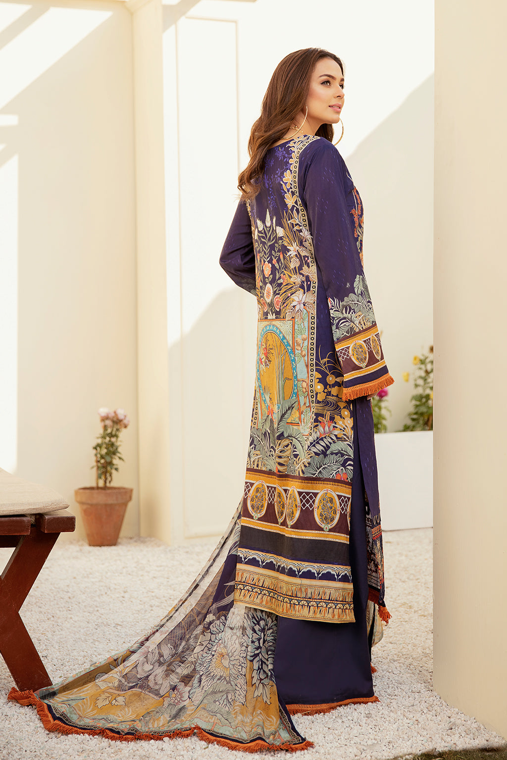 Mashaal by Ramsha Unstitched 3 Piece Luxury Lawn Vol-03 Collection'2022-L-301