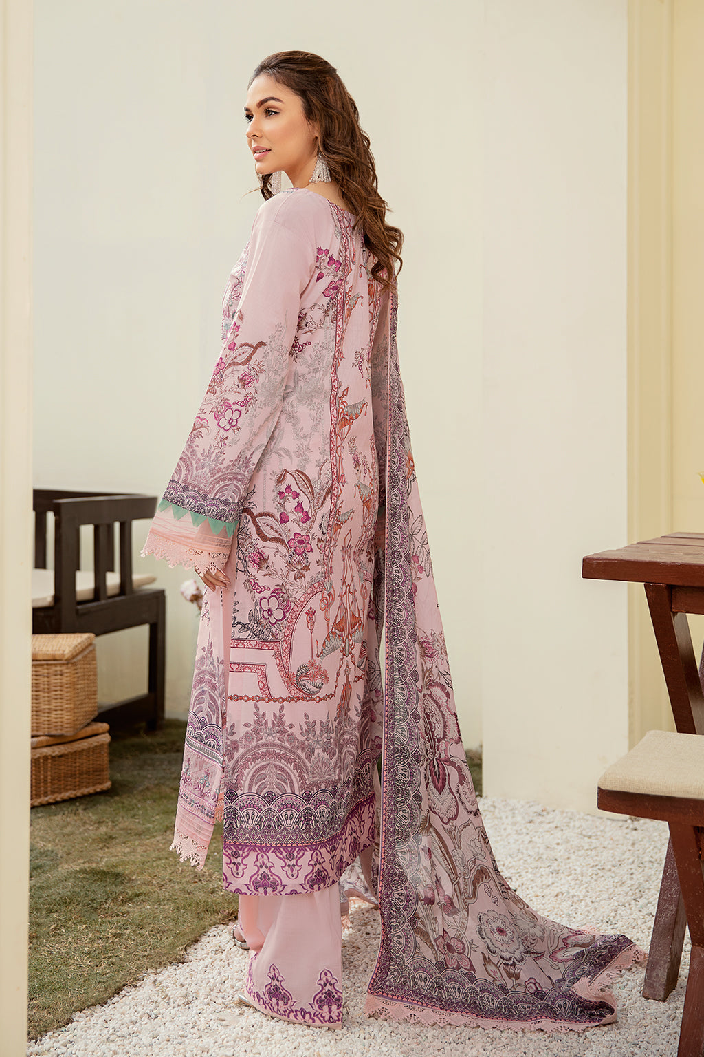 Mashaal by Ramsha Unstitched 3 Piece Luxury Lawn Vol-03 Collection'2022-L-302