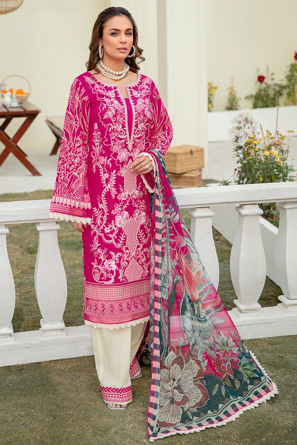 Mashaal by Ramsha Unstitched 3 Piece Luxury Lawn Vol-03 Collection'2022-L-304