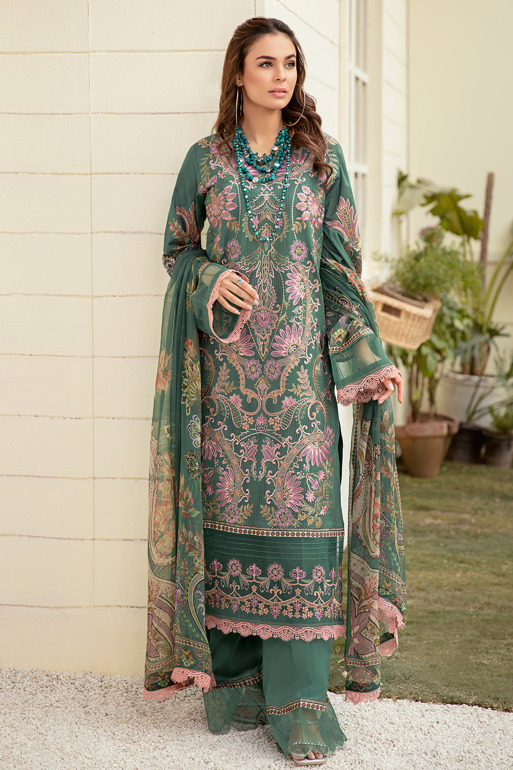 Mashaal by Ramsha Unstitched 3 Piece Luxury Lawn Vol-03 Collection'2022-L-307