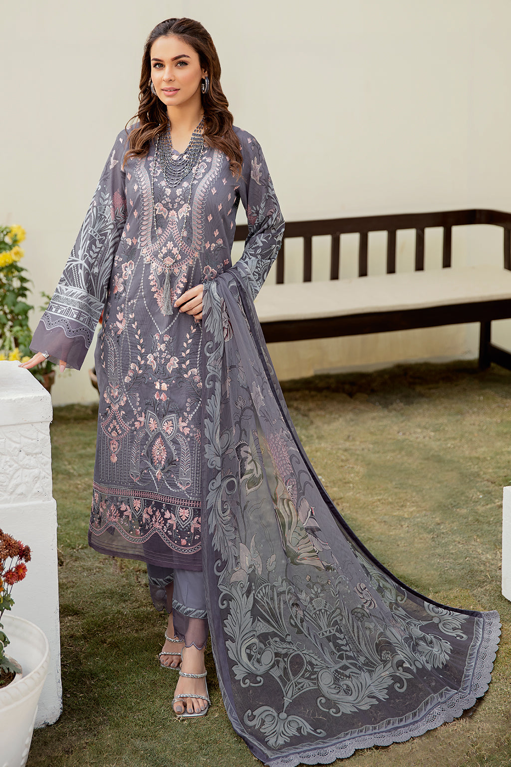Mashaal by Ramsha Unstitched 3 Piece Luxury Lawn Vol-03 Collection'2022-L-310