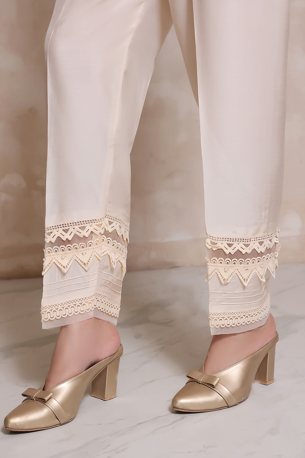 Sada Bahar Lakshiya Stitched Bottom Eid Edition'2023-TR-2301-Cream