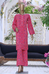 Lea by Bin Saeed Stitched 2 Piece Printed Cotton Collection'2022-CKF-008-Red