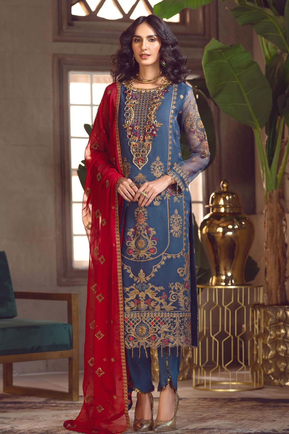 Le Festa by Emaan Adeel Unstitched 3 Piece Festive Formal Vol-07 Collection'2023-LF-703