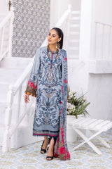 Flossie Unstitched 3 Piece Luxury Lawn Collection'2022-LL-102