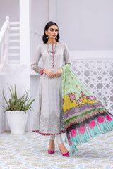 Flossie Unstitched 3 Piece Luxury Lawn Collection'2022-LL-104