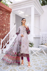 Flossie Unstitched 3 Piece Luxury Lawn Collection'2022-LL-108