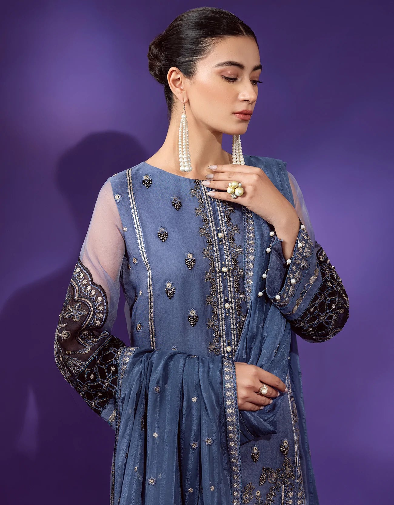 Lamour by Emaan Adeel Unstitched 3 Piece Luxury Formal Collection'2022-LR-07
