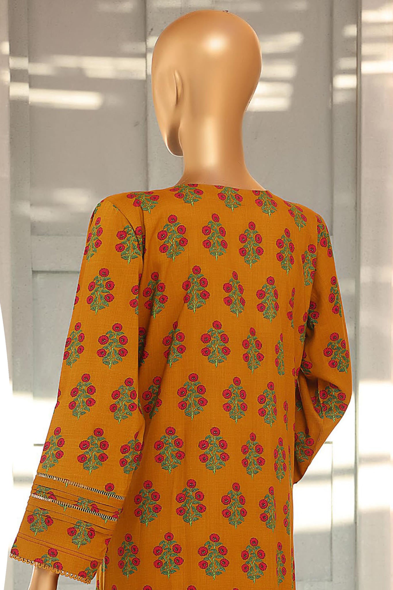 Sada Bahar Stitched 2 Piece Printed Linen Collection'2022-LS-3562-Mustard